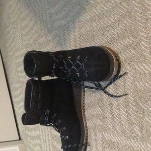 UGG booties with laces.